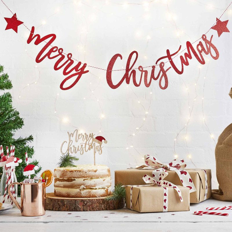 christmas bunting, merry christmas bunting, XM009