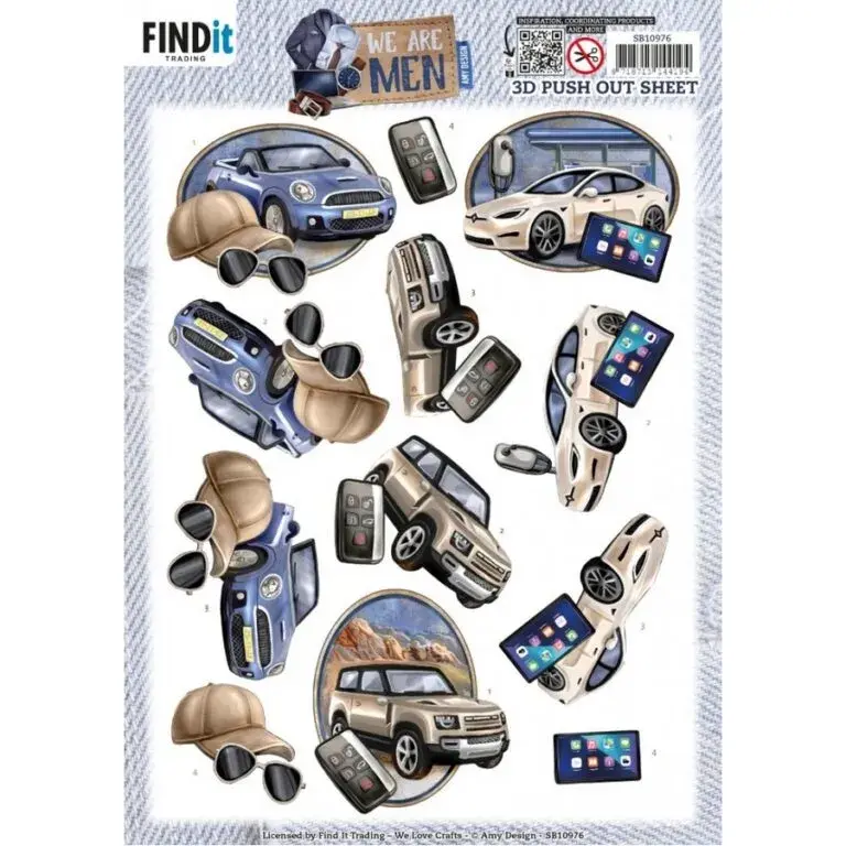 mens decoupage, mens, suite, cars, mini, ipad,keys, cap