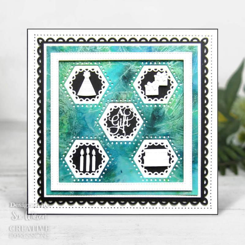 Thumbnail: hexagon dies , aperture cards