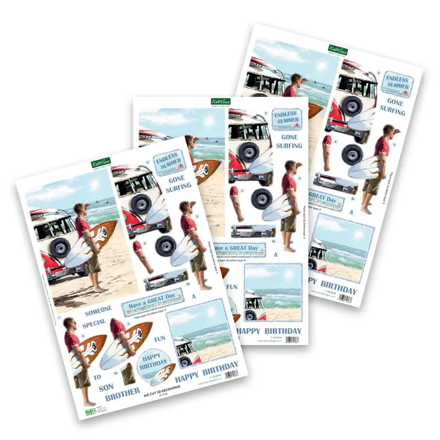 3d decopague, 11-DCD649, beach, surf, surfing, mens decoupage, son, brother,