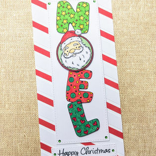DL cards, noel stamps, fun christmas stamps