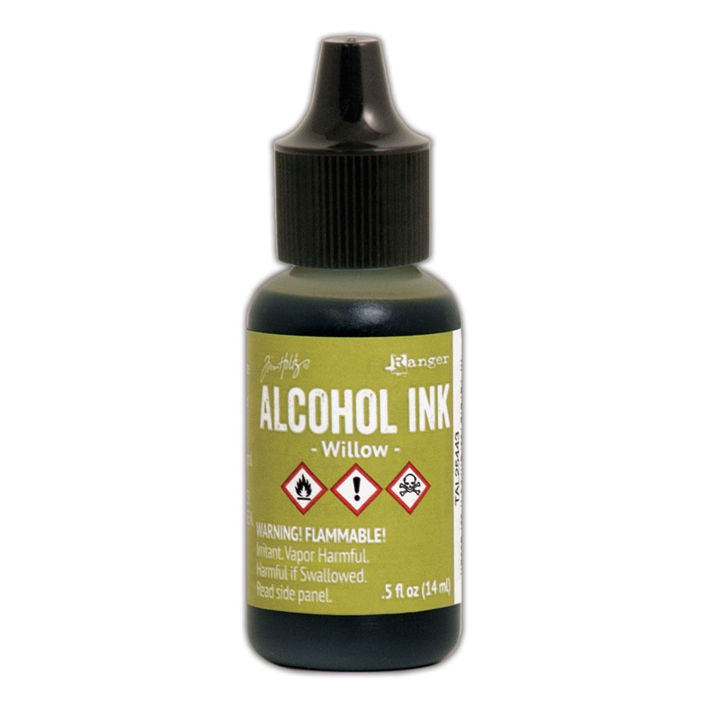 tim holtz, alcohol inks, green alcohol ink