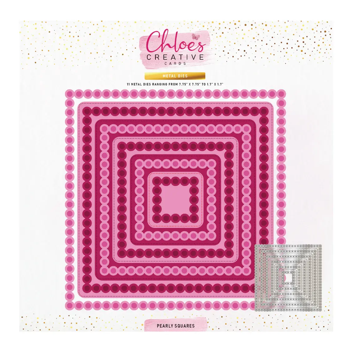 Chloe's Creative Cards Pearly Squares Craft Die Set