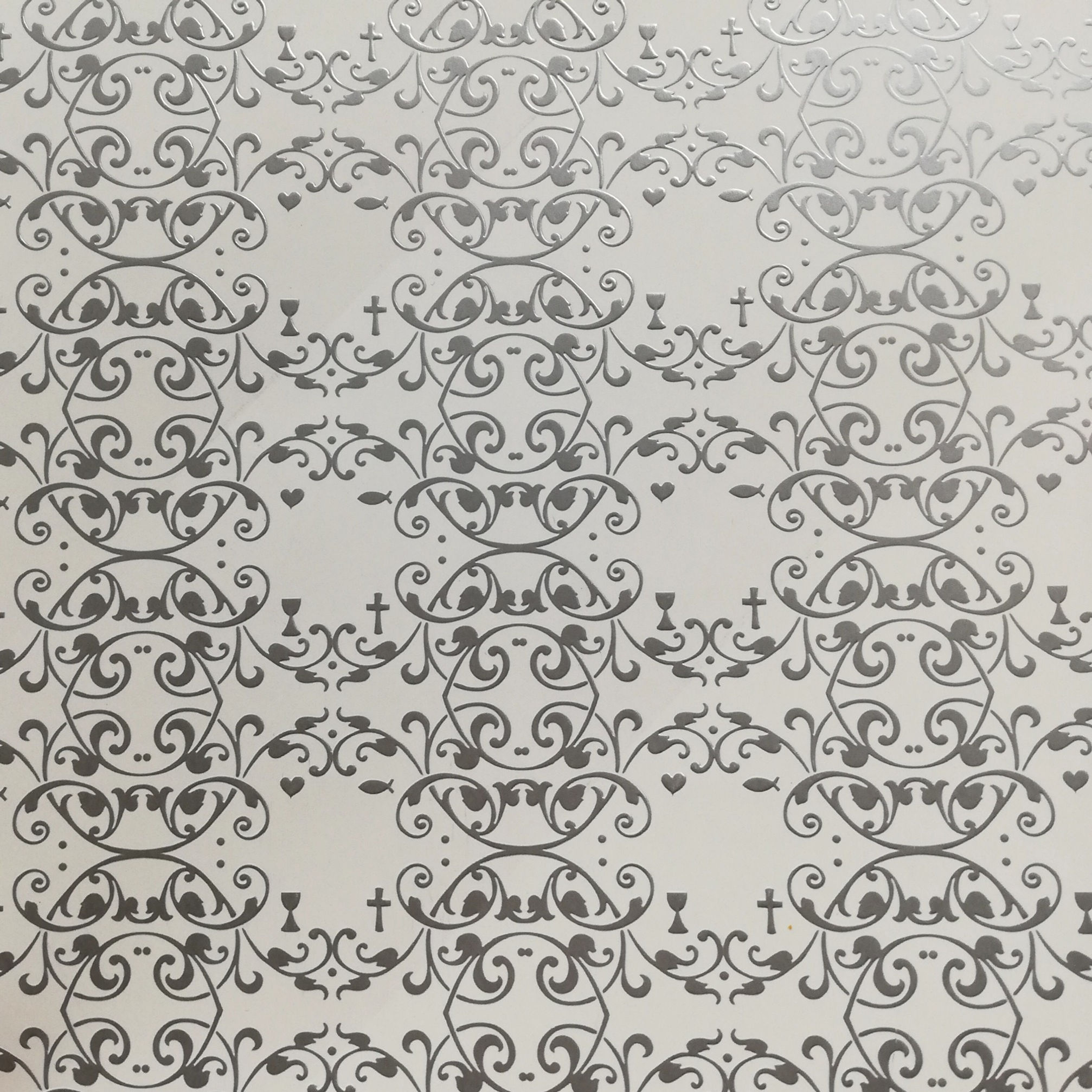 embossed card, patterned card, silver card