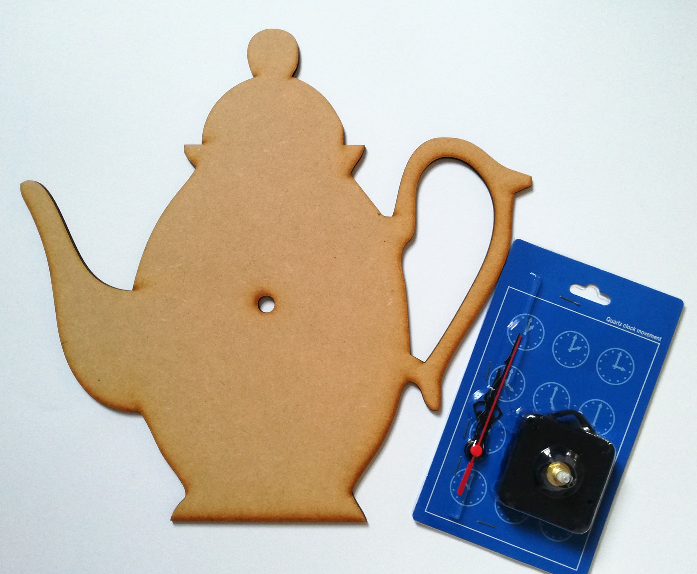 teapot clock, mdf clock, make your own clock, wooden clock