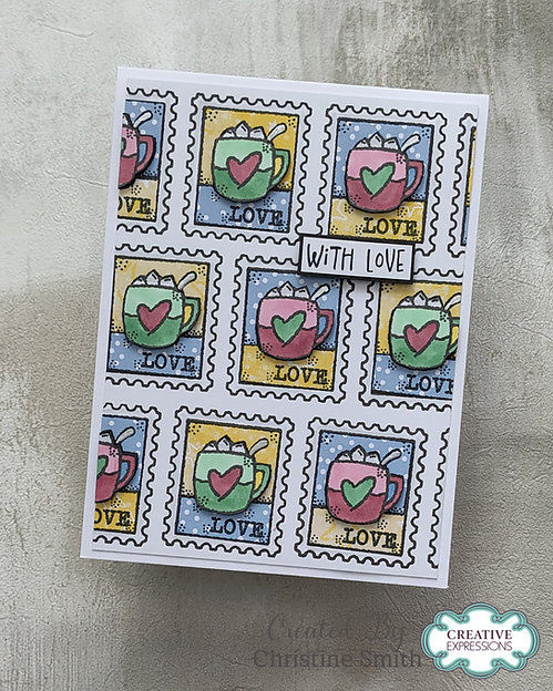 Thumbnail: wfrs0168, stentiment stamps, hot chocolate, snow
