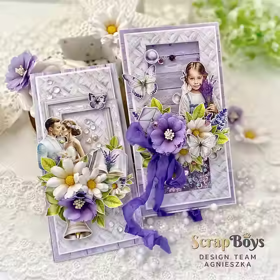 Thumbnail: SB-LALO-09,wedding,  paper pads, vintage papers, backing papers, lavender