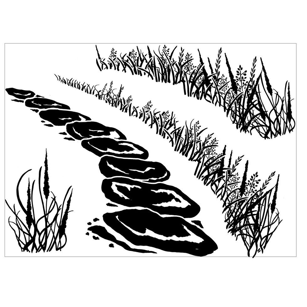 card-io stamps, cardio stamps, grass stamps, stone stamps, path stamps