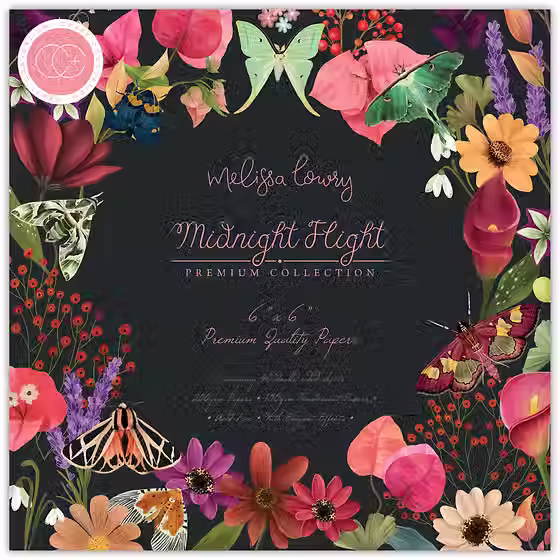 paper pads, CCPPAD030B, flower papers, floral papers