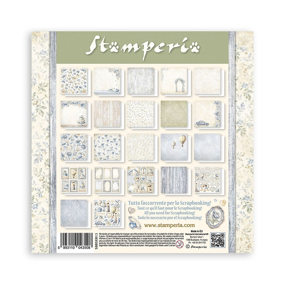 SBBS127, stamperia paper pads, journal papers, wedding, anniversary, love