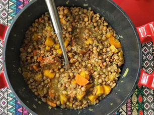 Guiso de lentejas vegetariano