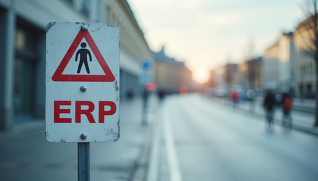Vue en plan rapproché d’un panneau d’affichage d’autorisation de travaux ERP