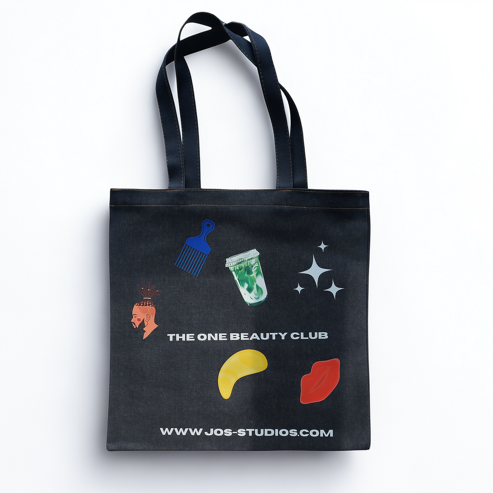 Spacious JOS Tote Bag in minimalist design, perfect for carrying daily essentials