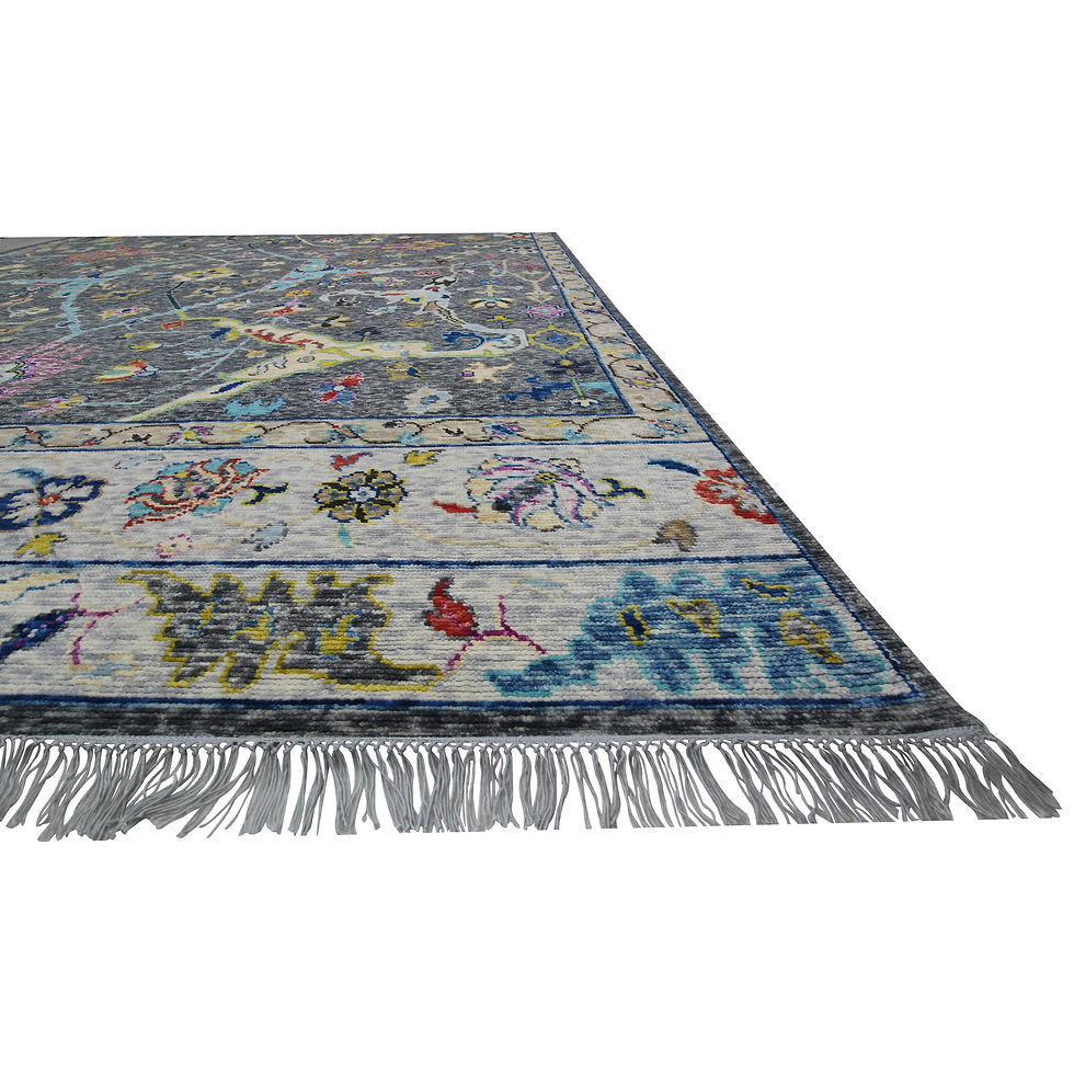 Thumbnail: Gray Handknotted Oushak 10' x 14'  area rug  - SKU 1753