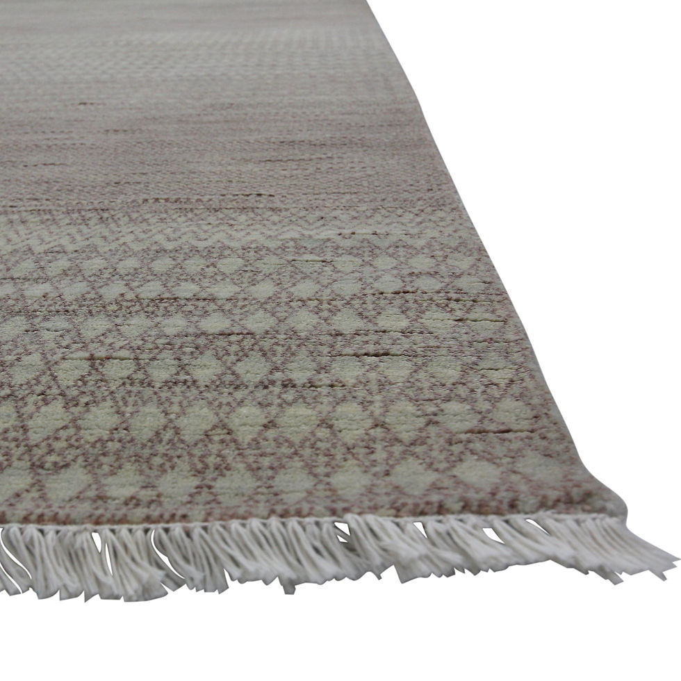 Thumbnail: Handknotted Beige - Rose Geometric 8' x 10' rug  - SKU 29