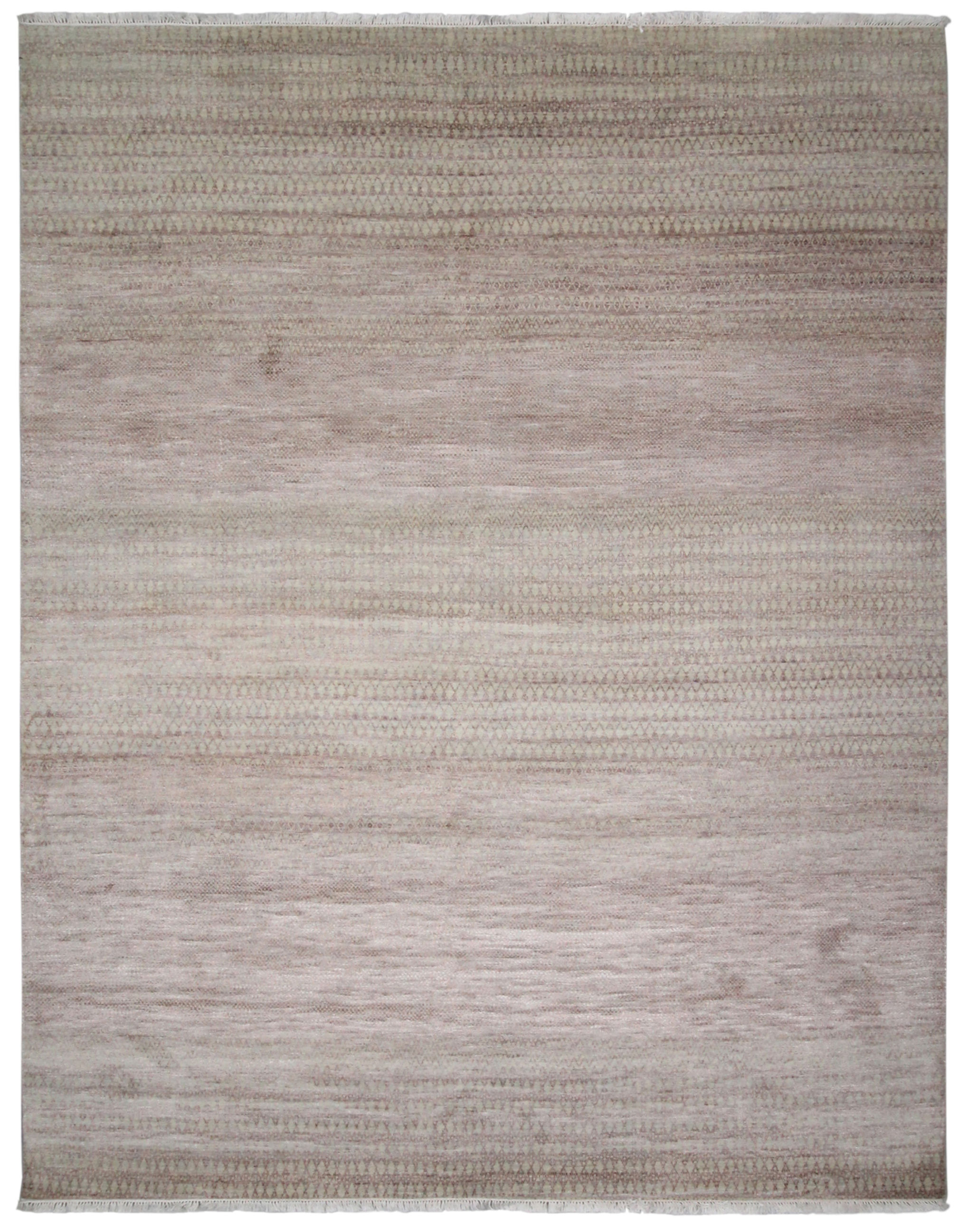 Handknotted Beige - Rose Geometric 8' x 10' rug  - SKU 29