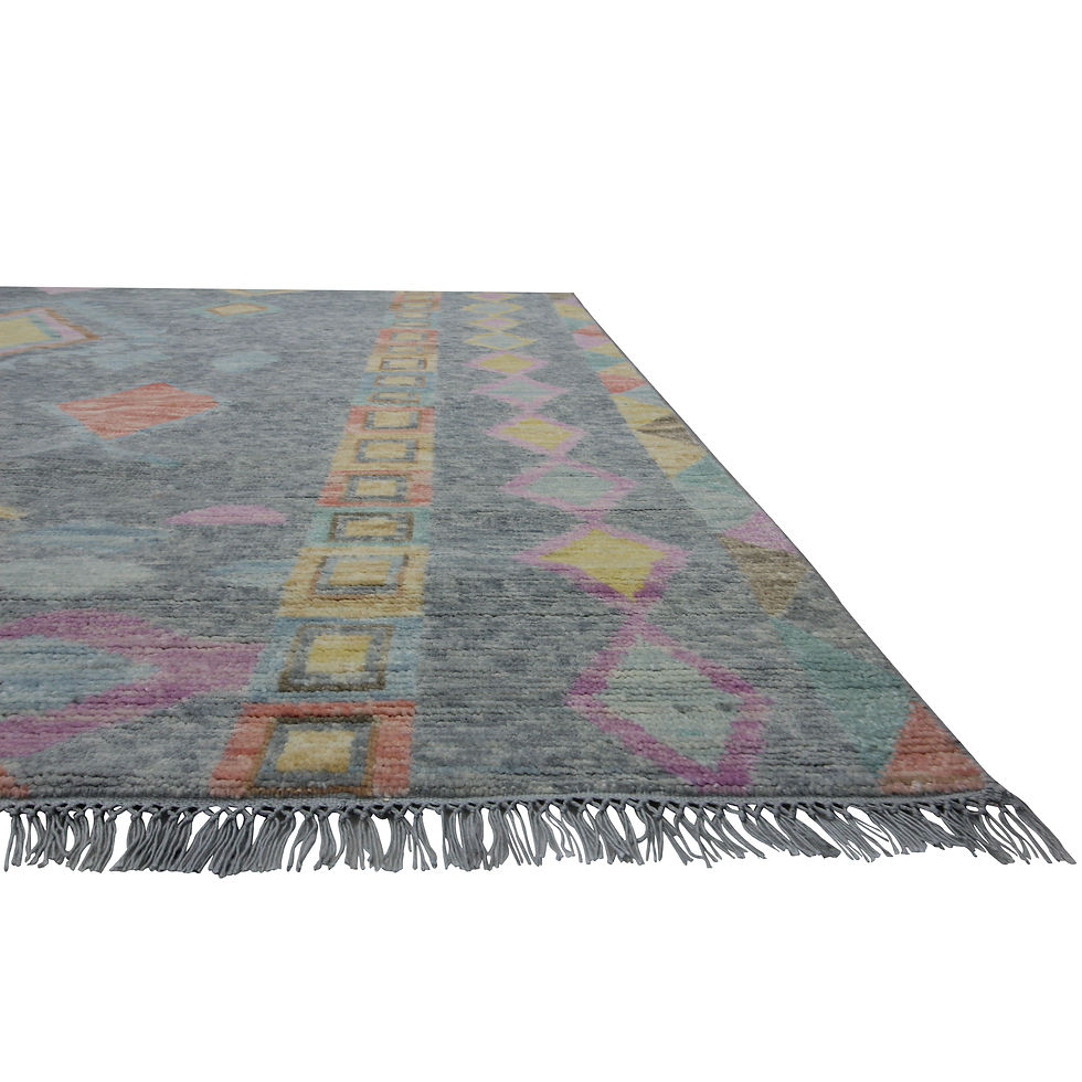 Thumbnail: Square Gray Handknotted Oushak Area Rug  8' x 8' - SKU 2229