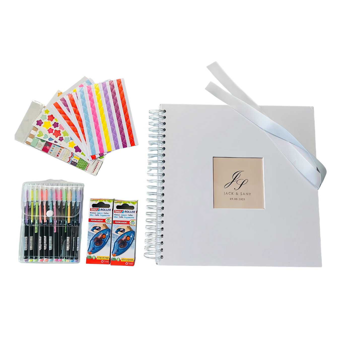 Elegantes Fotobuch mit Fenster und Zubehör 30x30cm