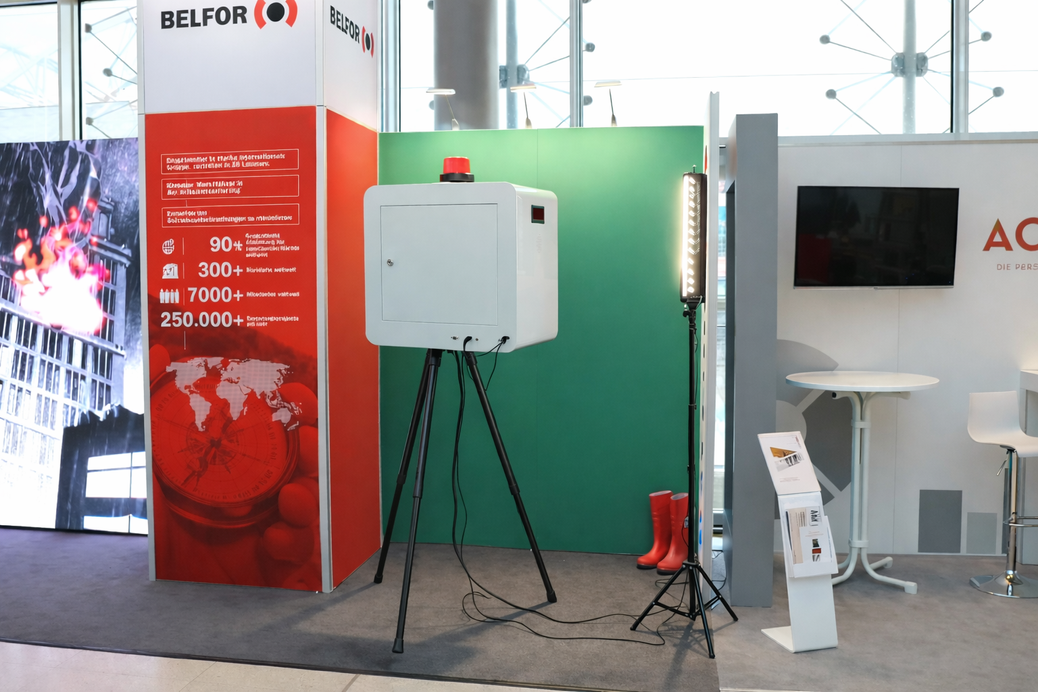 Fotobox Messestand Promotion Zürich mit SnapBox Firmen-Fotobox