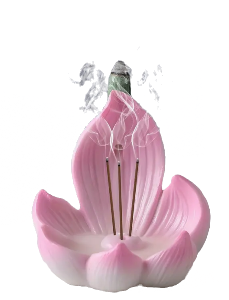 Colorful Resin Lotus Flower Incense Holder