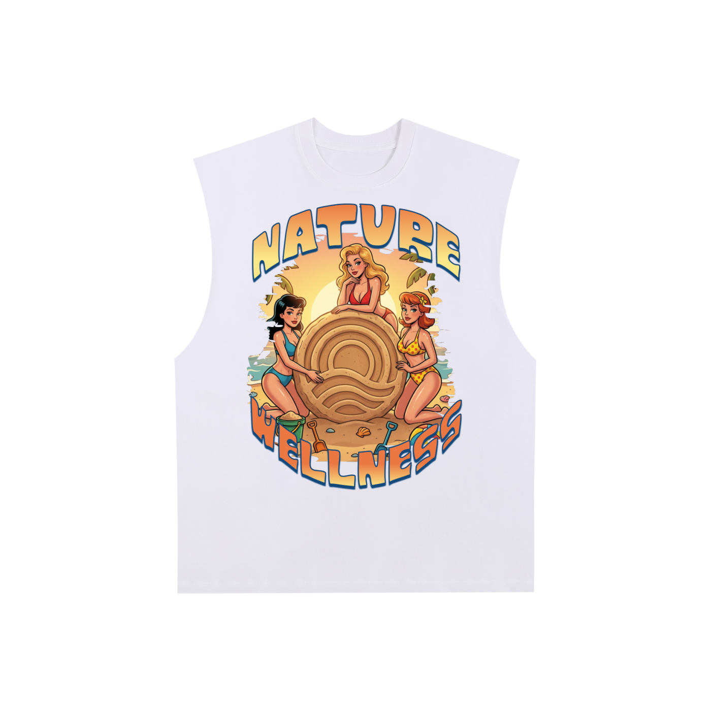 Sand Castle Cotton Tank Top