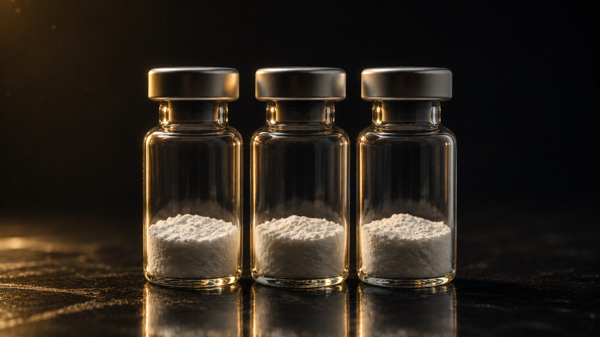 Lyophilized GLP-1 receptor agonist research peptide vials with certificate of analysis