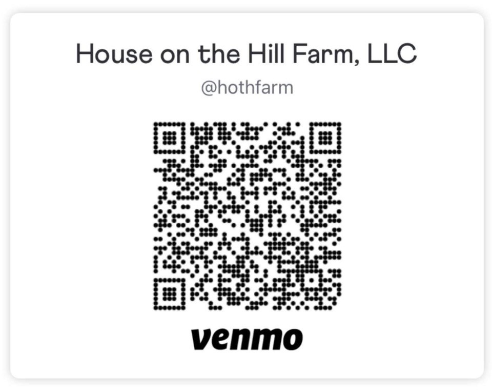 Venmo QR Code - @hothfarm - House on the Hill Farm