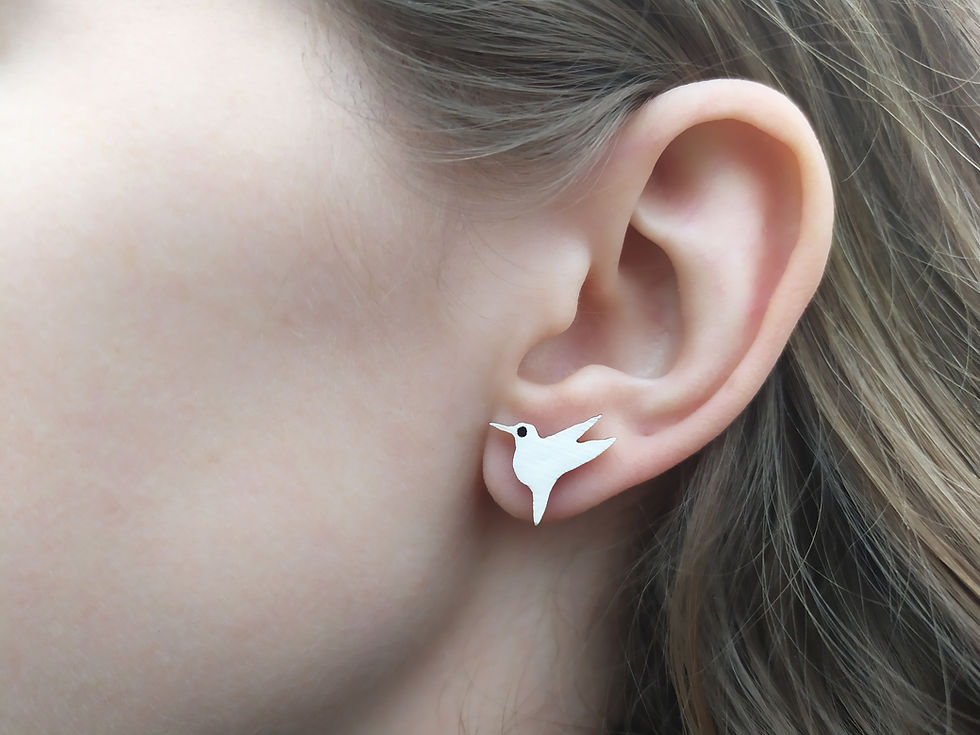 Thumbnail: Hand-painted wooden earrings