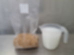 1kg of sawdust pellets in a filter patch bag, with 1.8L of hydrated lime water ready to add