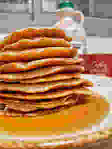 פנקייק, פליאו, ללא גלוטן, מייפל, קמח כחול, קמח דרך טבע כחול, קמח דרך טבע