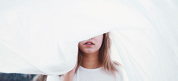 Girl Behind a Sheet