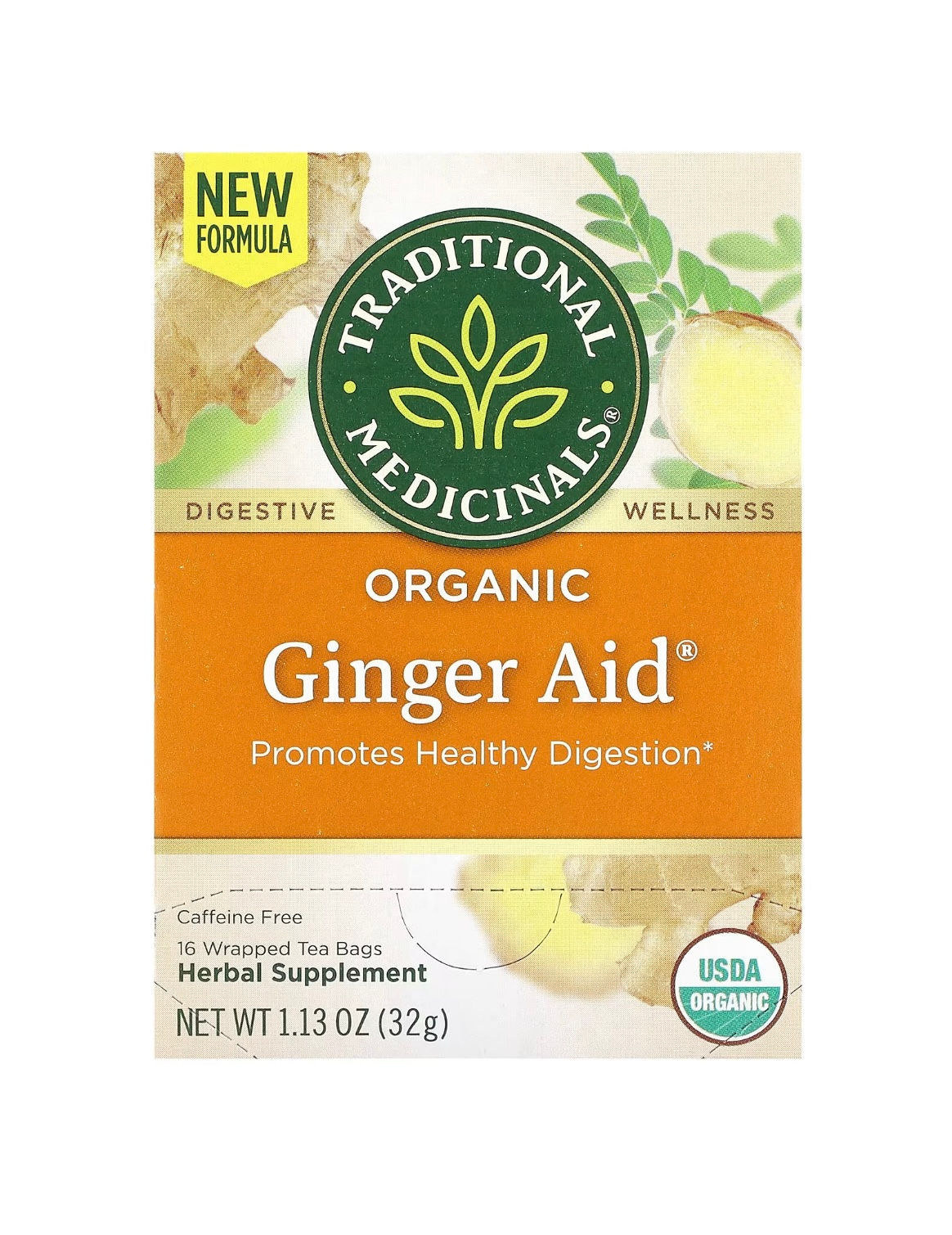 Traditional Medicinals Organic Ginger Aid Tea (16 teabags)