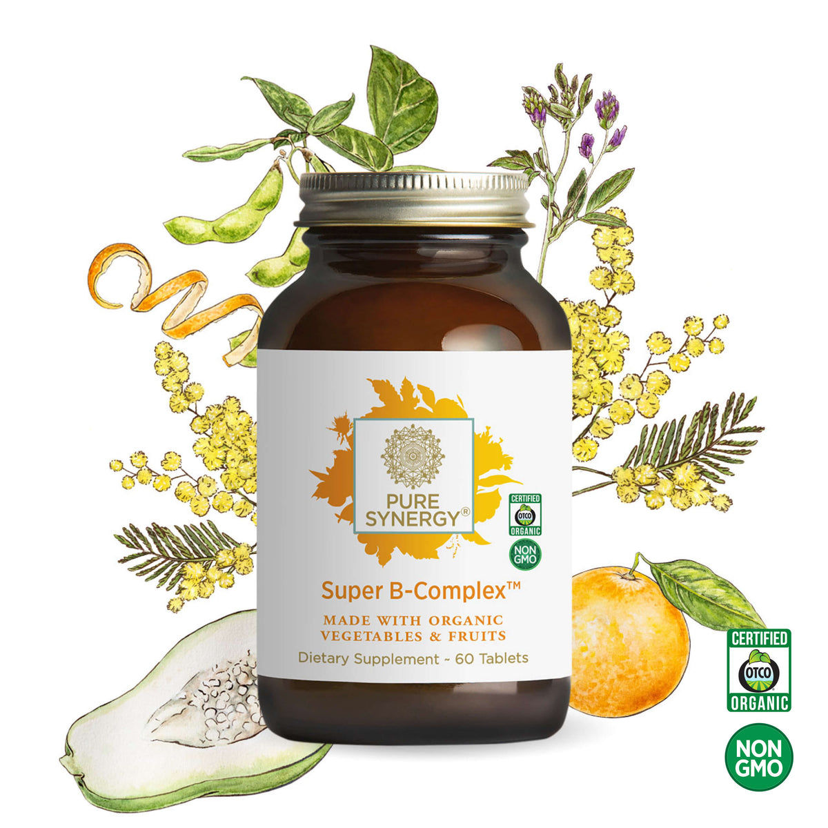 Pure Synergy Super B-Complex™, 60 tablets