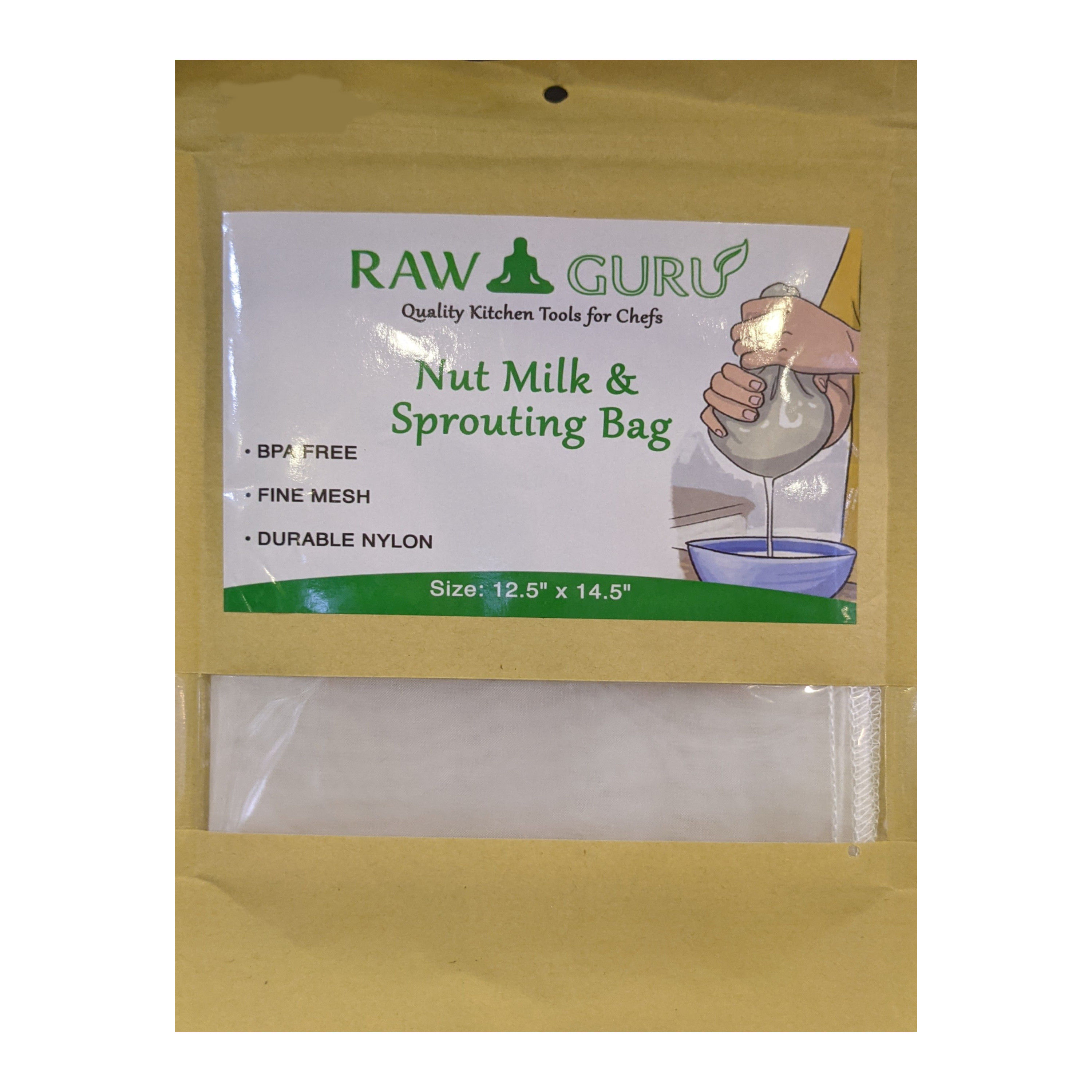 Raw Guru Nut Milk and Sprouting Bag ( 12.5" x 14.5")