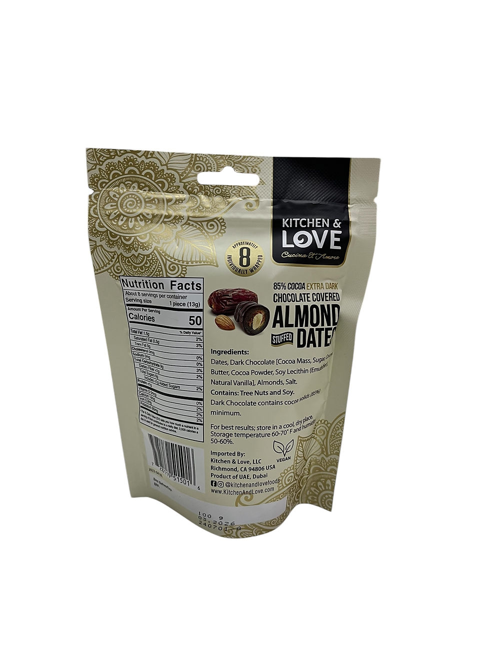 Thumbnail: Kitchen & Love Almond Stuffed Dates, 100g