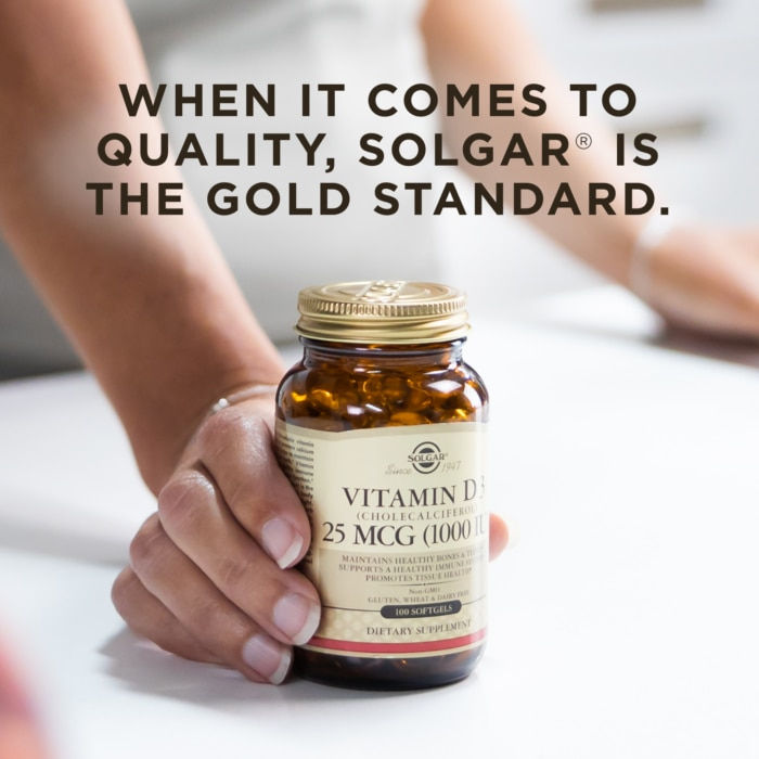 Thumbnail: Solgar Vitamin D3 25 mcg (1000iu), 100 sgl