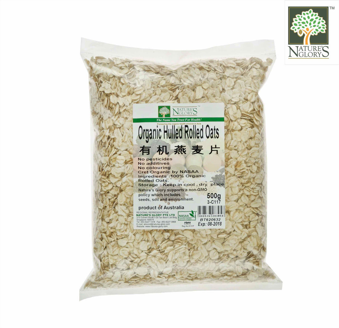 Natures Glory Organic Rolled Oats (500g)