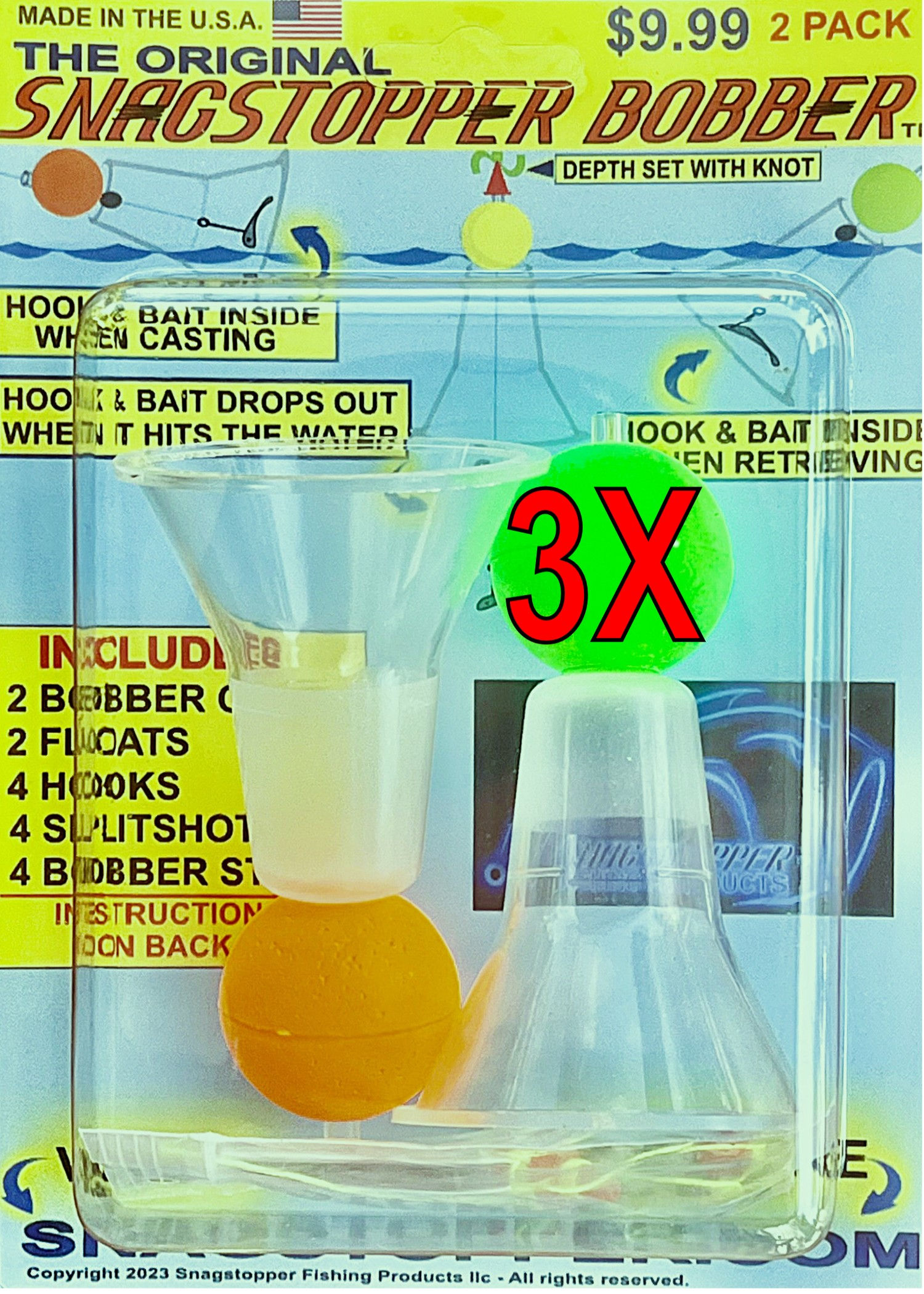 3X - Double Packs Snagstopper Bobber