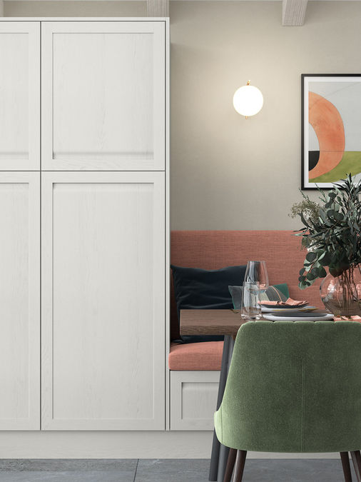 Bespoke banquette seating in a Cheshire dining area