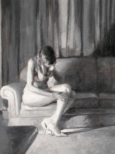 Two girls sitting on a sofa