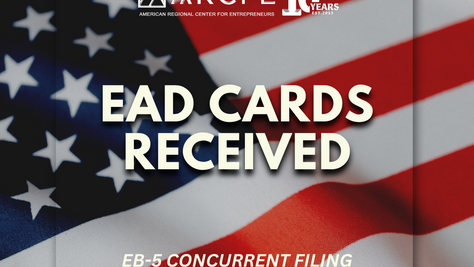 【ARCFE News】 ARCFE RECEIVED MORE EAD CARDS FOR INVESTORS FILING CONCURRENTLY