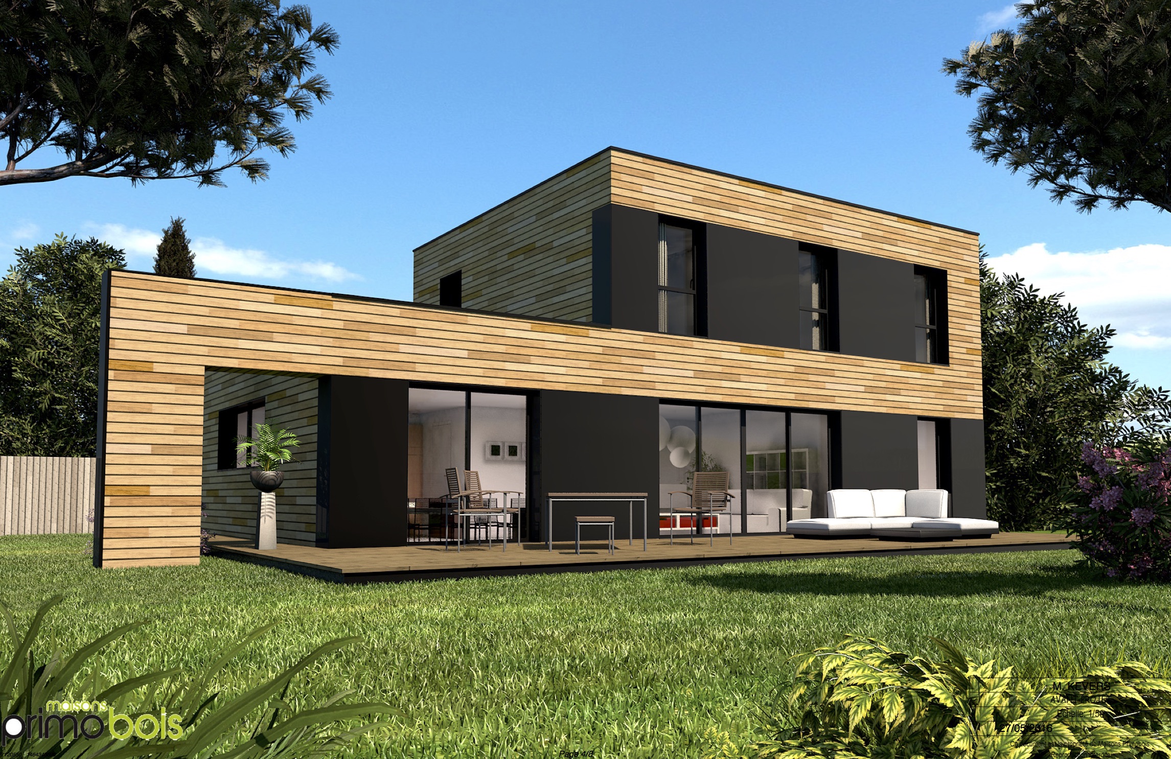 Primobois CCMI Maison Ossature Bois Contemporaine Living wood