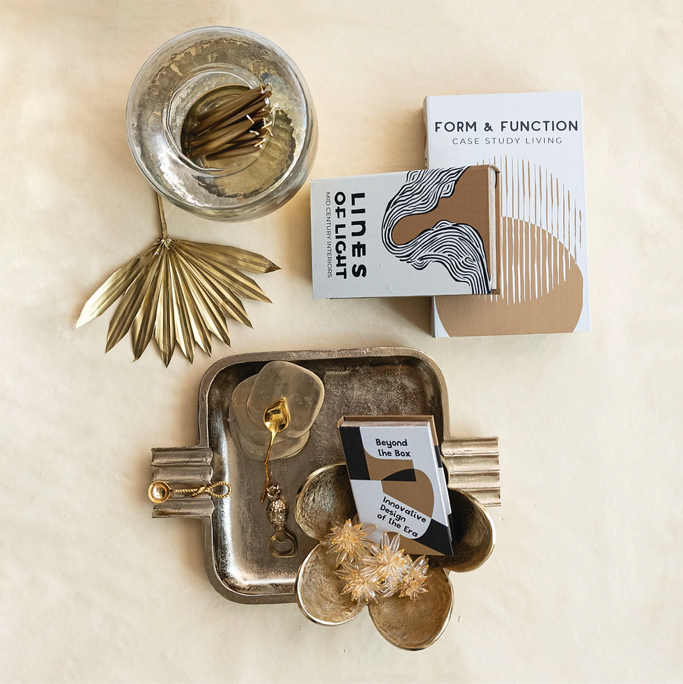 Thumbnail: Gold Cast Aluminum Footed Flower Shaped Bowl