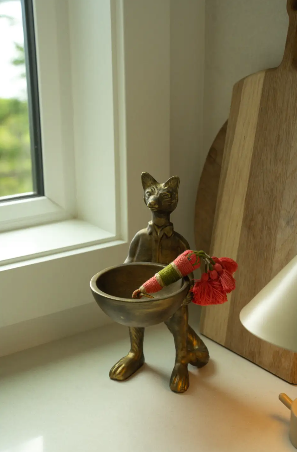 Mister Fox Catchall | Handcrafted Whimsical Statue With Bowl