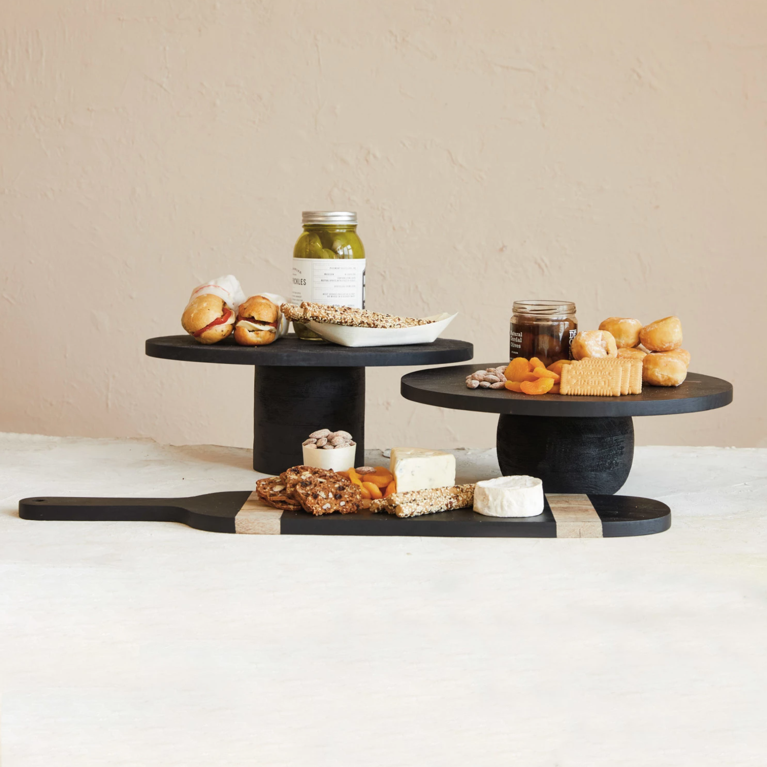 Black Mango Wood Pedestal