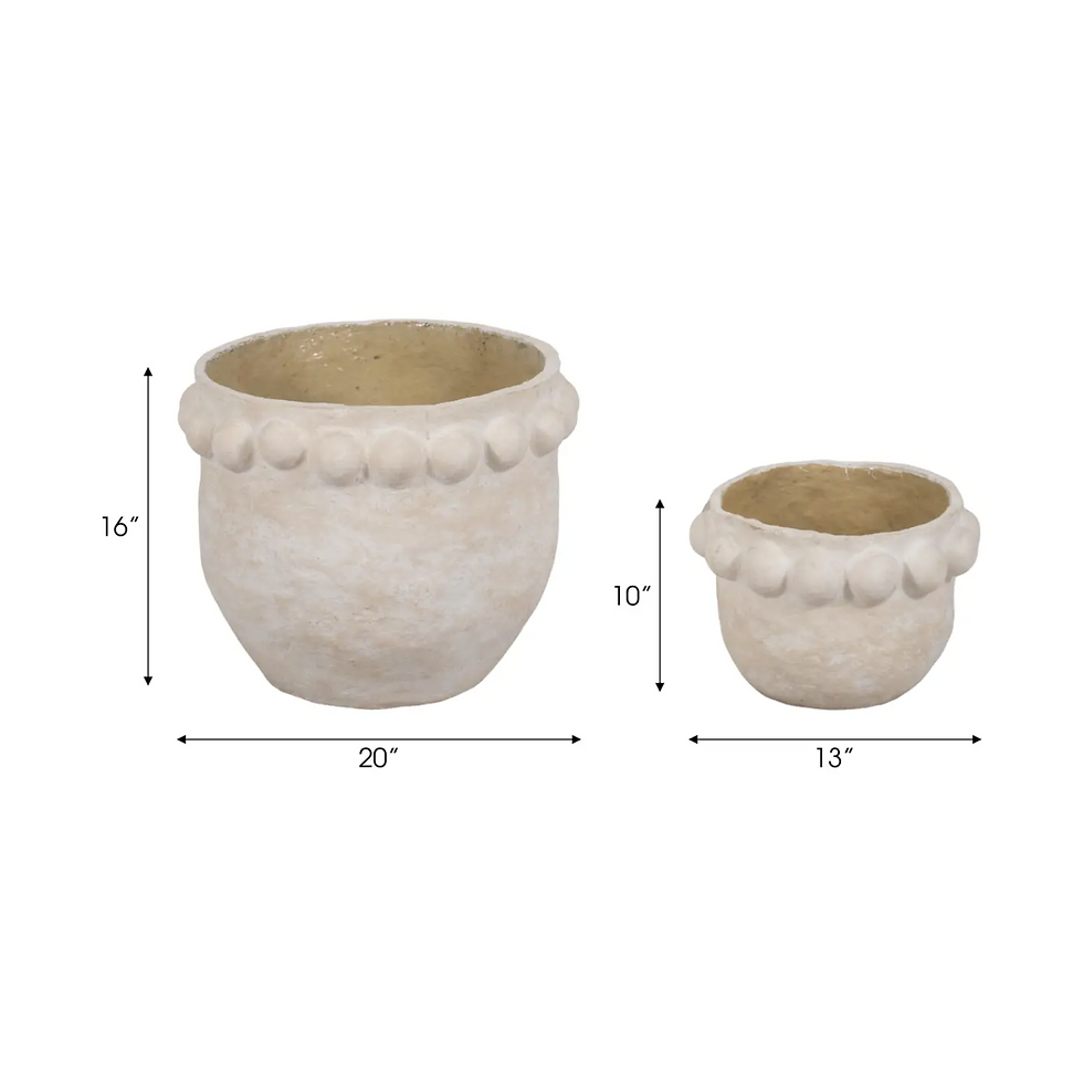 Thumbnail: Paper Mache Bubble Rim Planter - Large