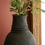 Thumbnail: Black Paper Mache Oval Urn Vase | LARGE