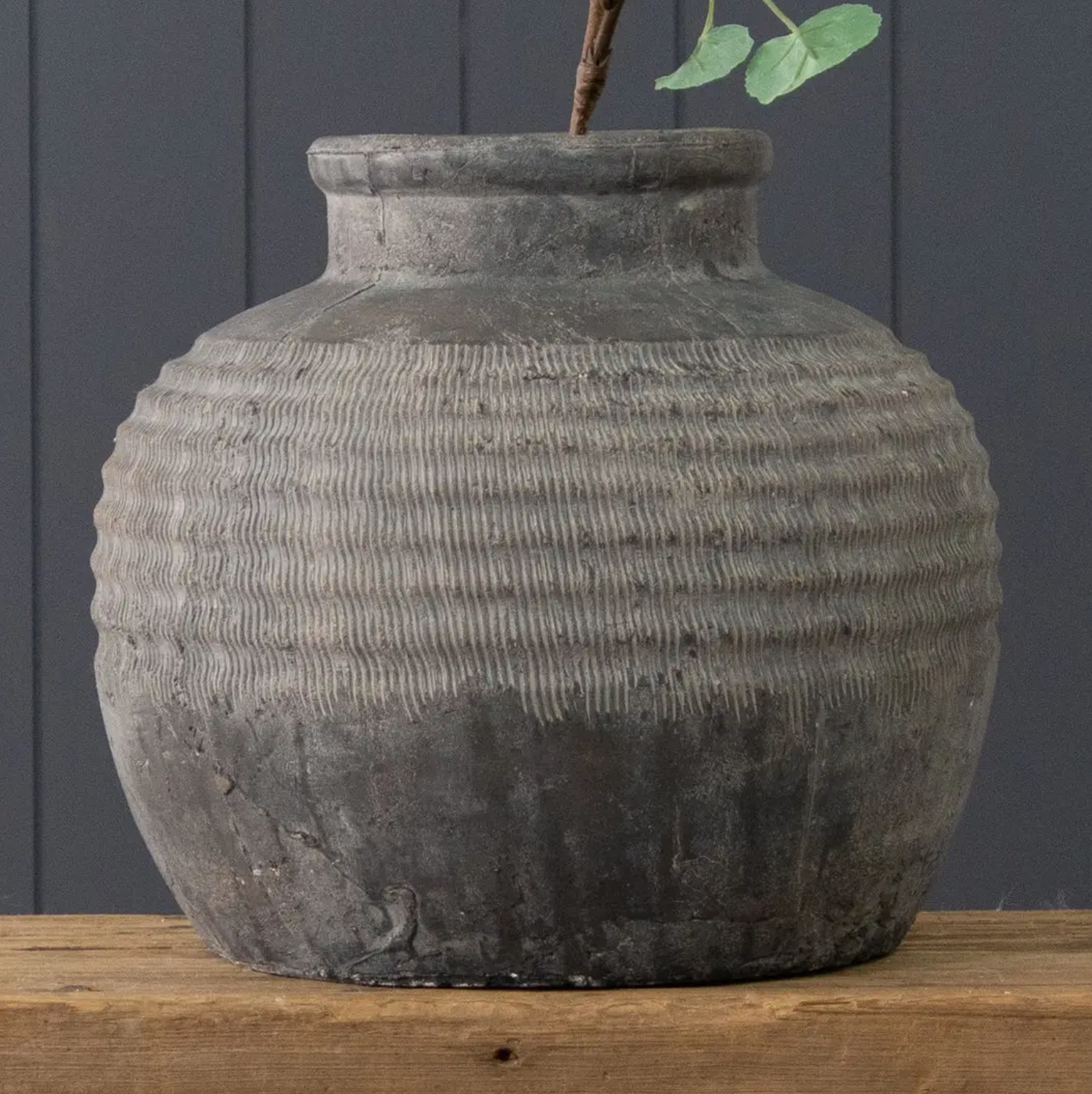 Round Terracotta Vase