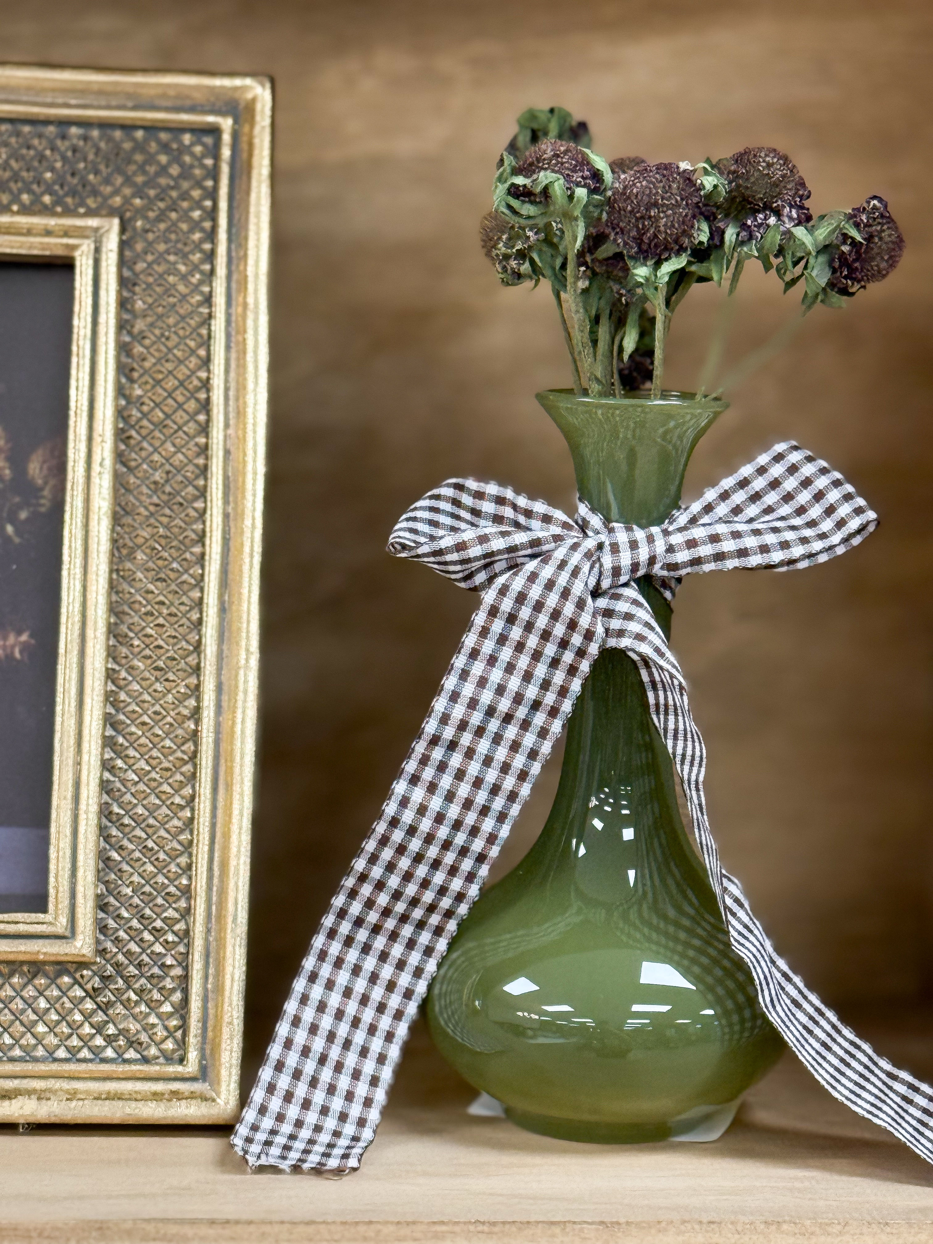 Green Glass Vase - 2 Styles