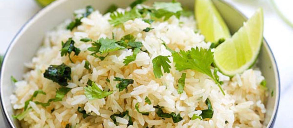 Lime Cilantro Rice with jalapeños